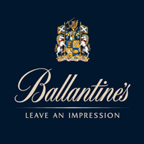 Logotipo Wishky Ballantines sobre fondo negro