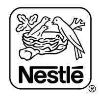 Logotipo Nestlé en línea a blanco y negro